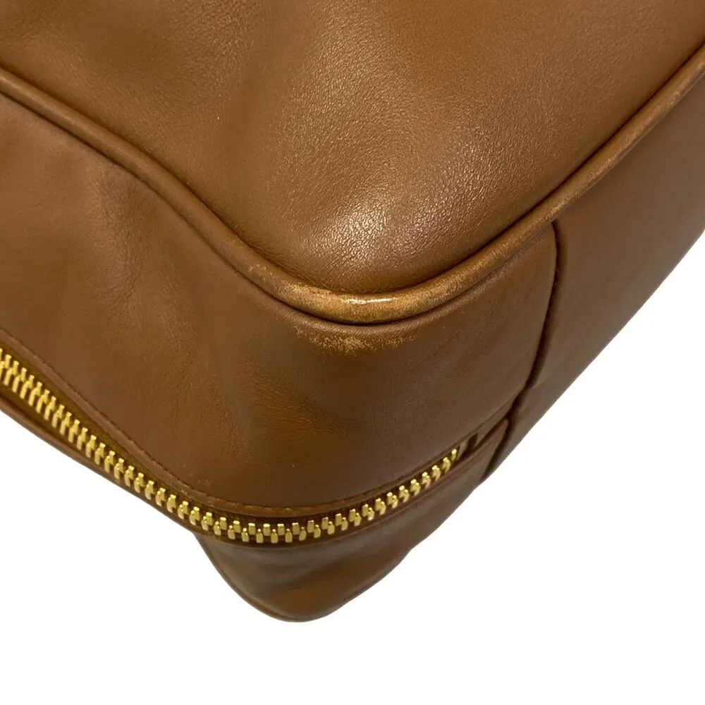 Miu Miu Leather Bow Bag Handbag 5BB117 COGNAC (Brown)